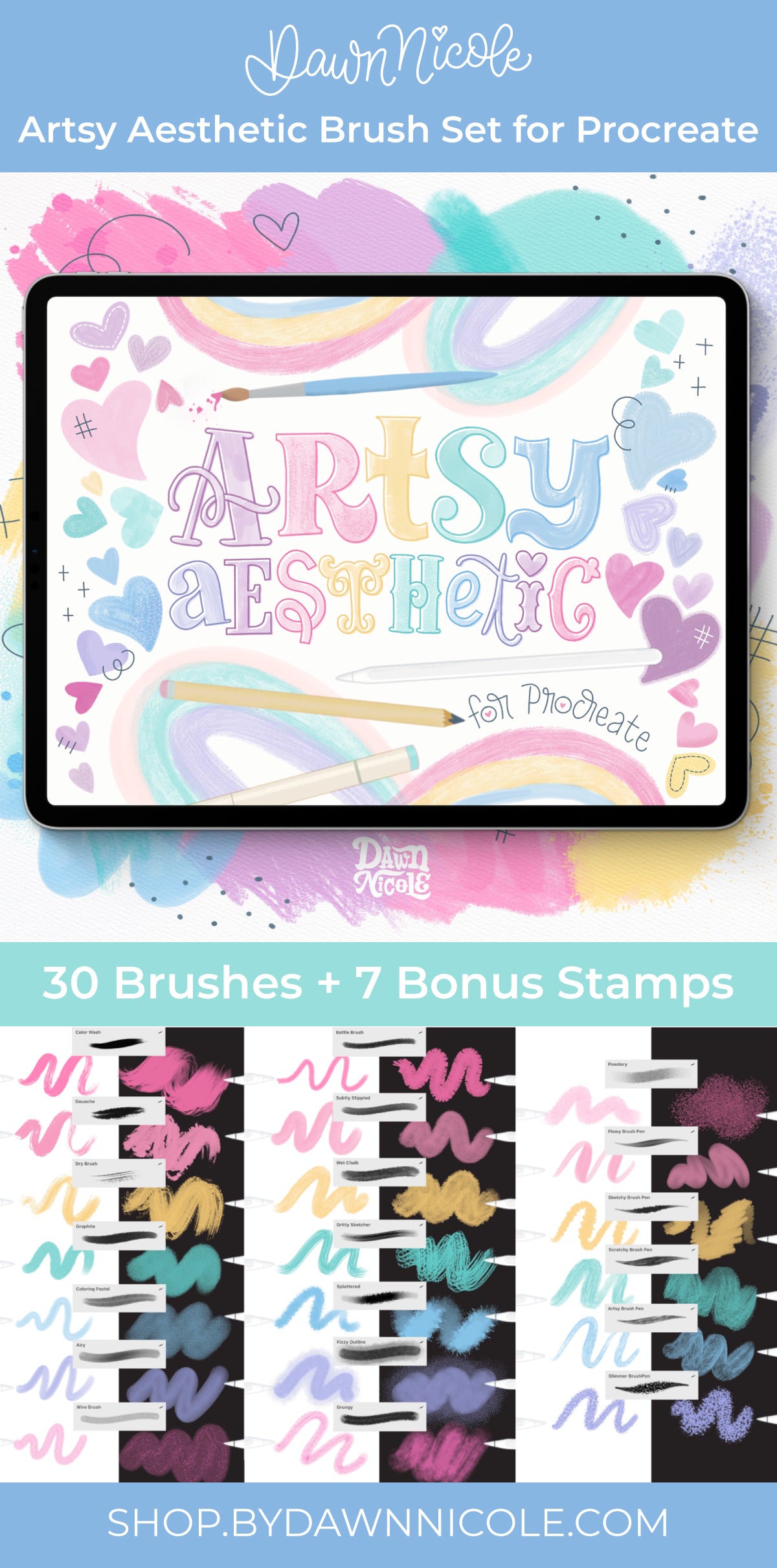 Artsy Aesthetic Brush Kit for Procreate