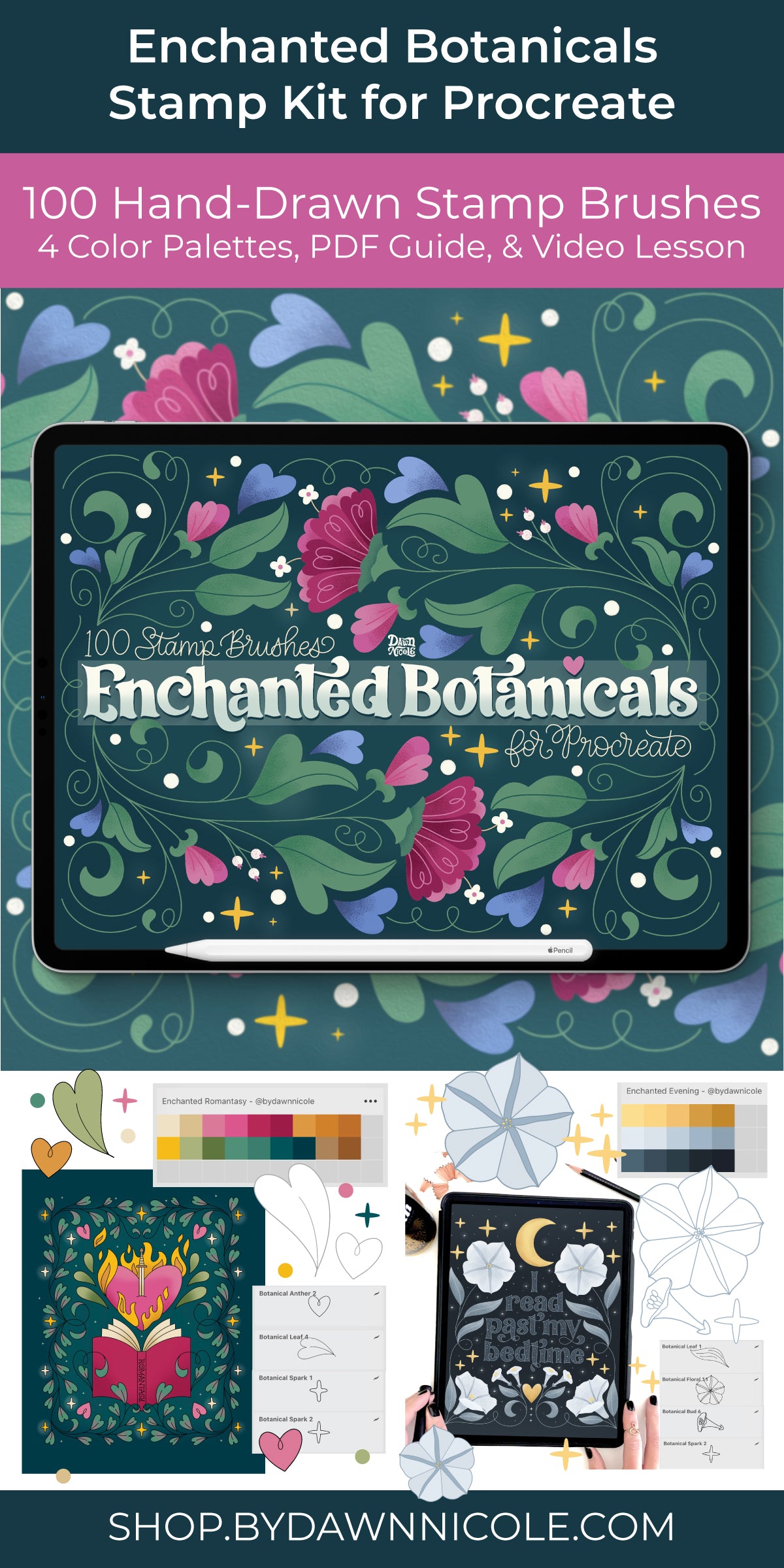 Enchanted Botanicals Stamp Kit for Procreate