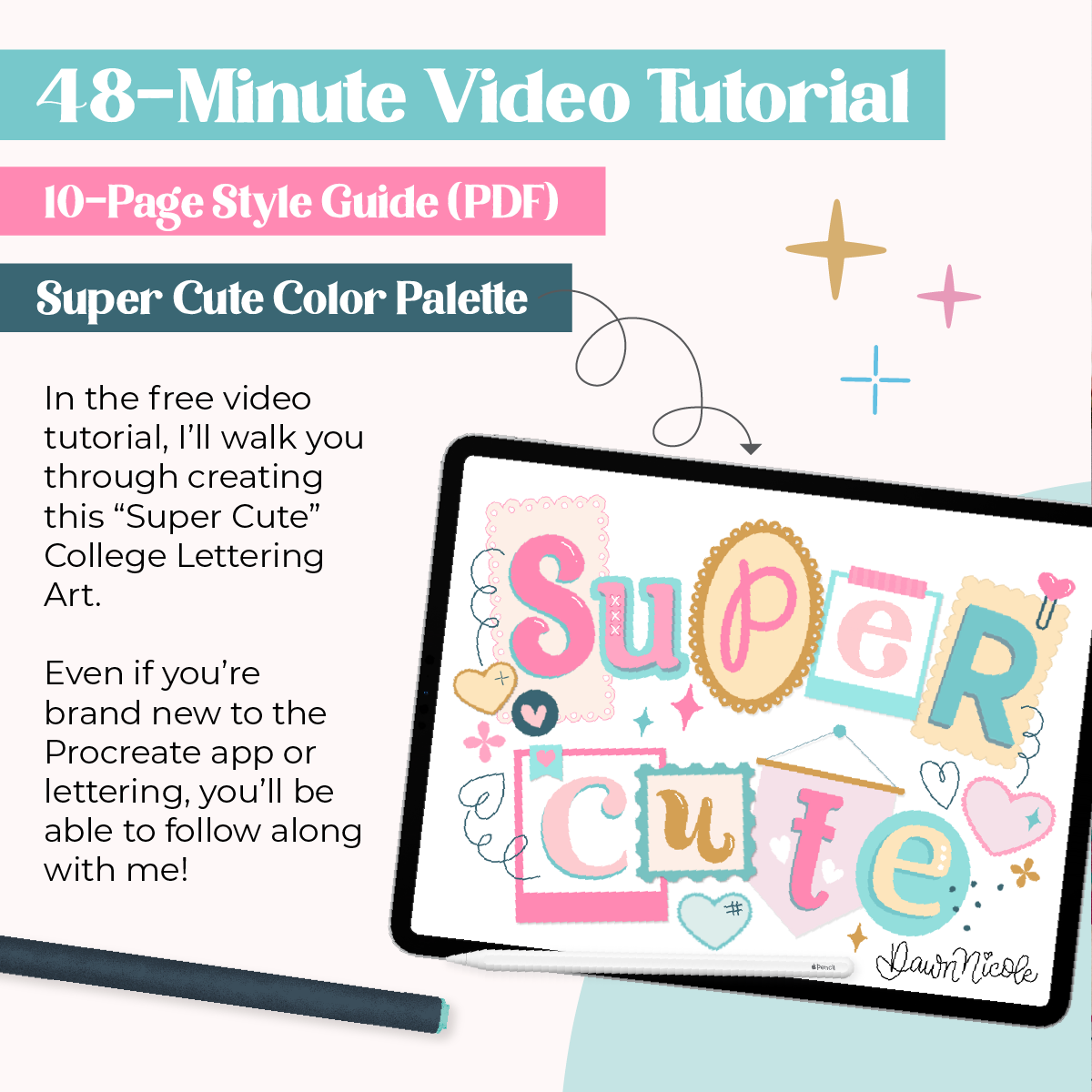 Super Cute Collage Stamp Kit for Procreate