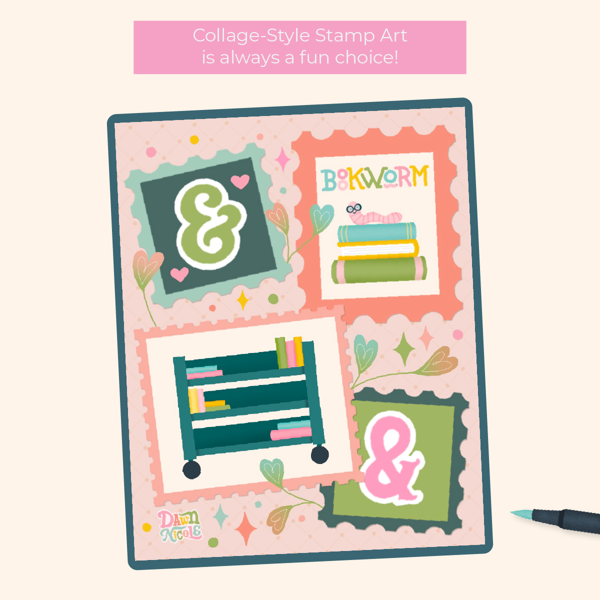 Super Cute Collage Stamp Kit for Procreate