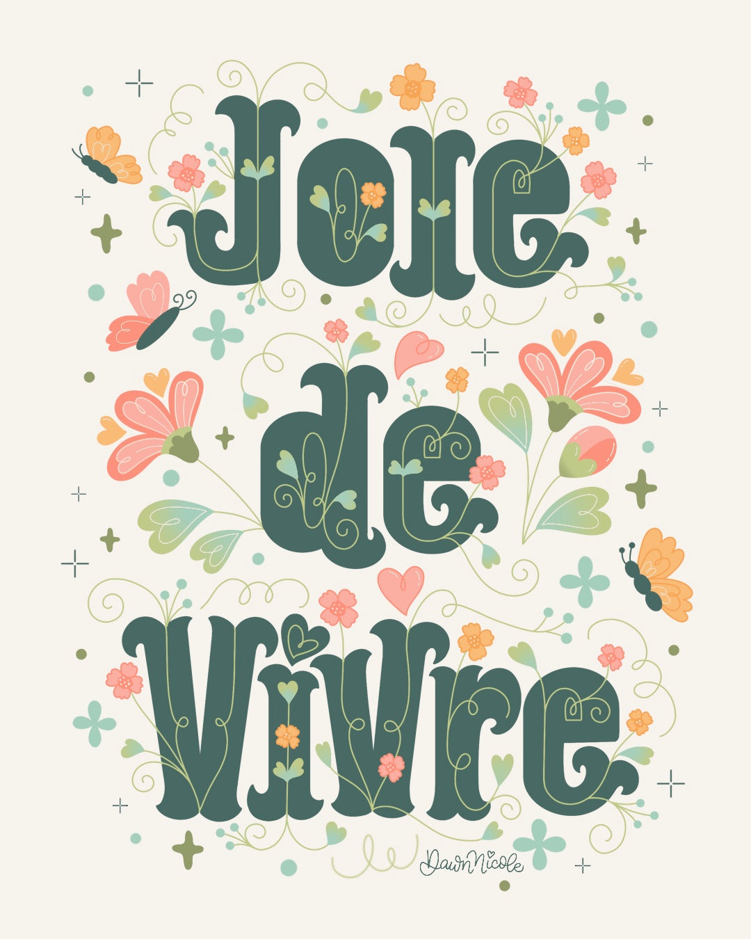 Joie de Vivre Lettering Style Workbook