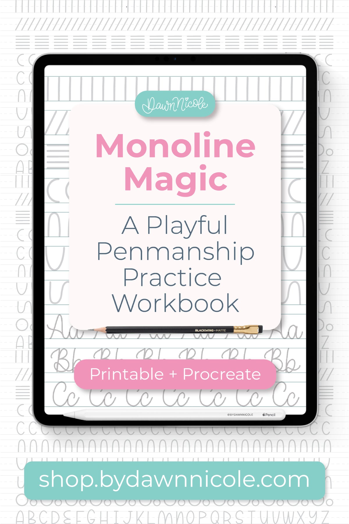 Monoline Magic: A Playful Penmanship Workbook