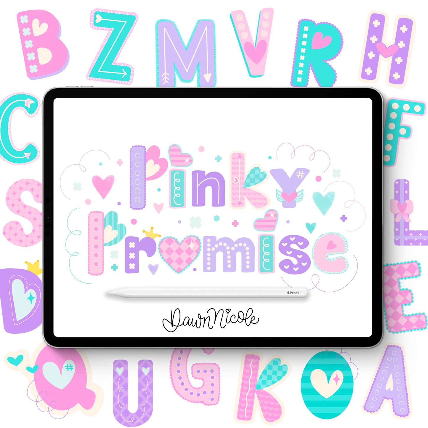 Pinky Promise Lettering Style Workbook
