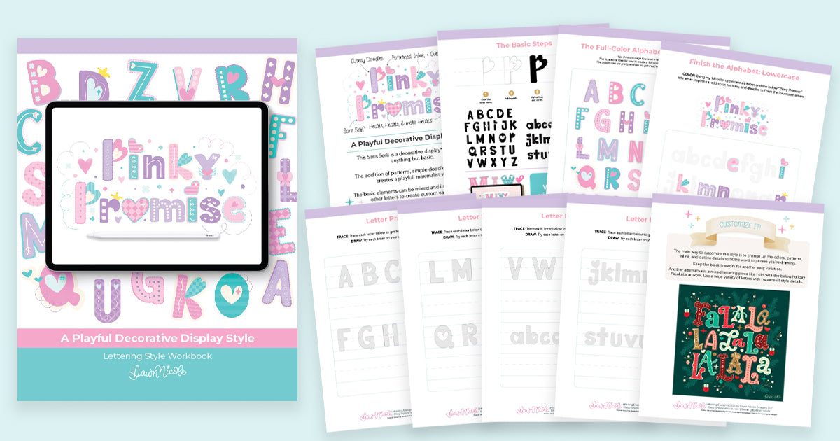 Pinky Promise Lettering Style Workbook