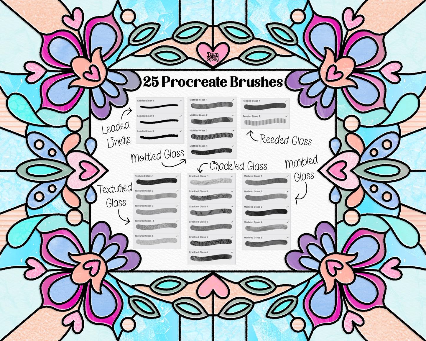 Stained Glass Brush Kit for Procreate