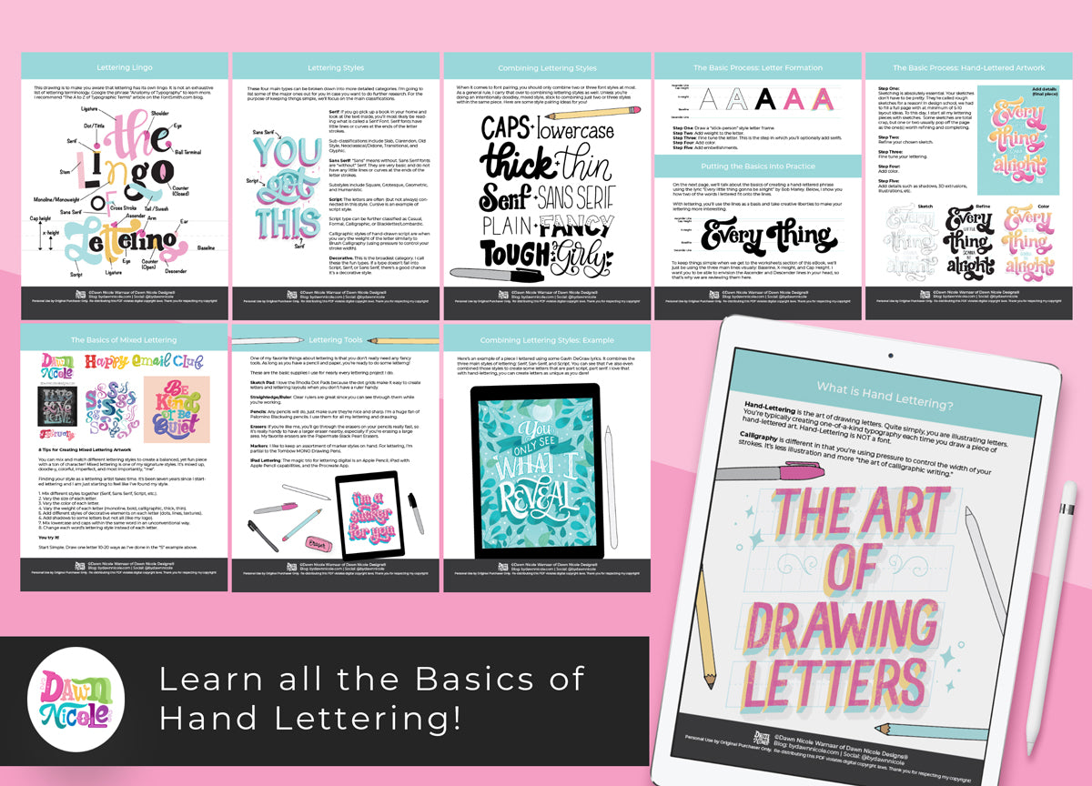 iPad Lettering Starter Kit - iPad Lettering