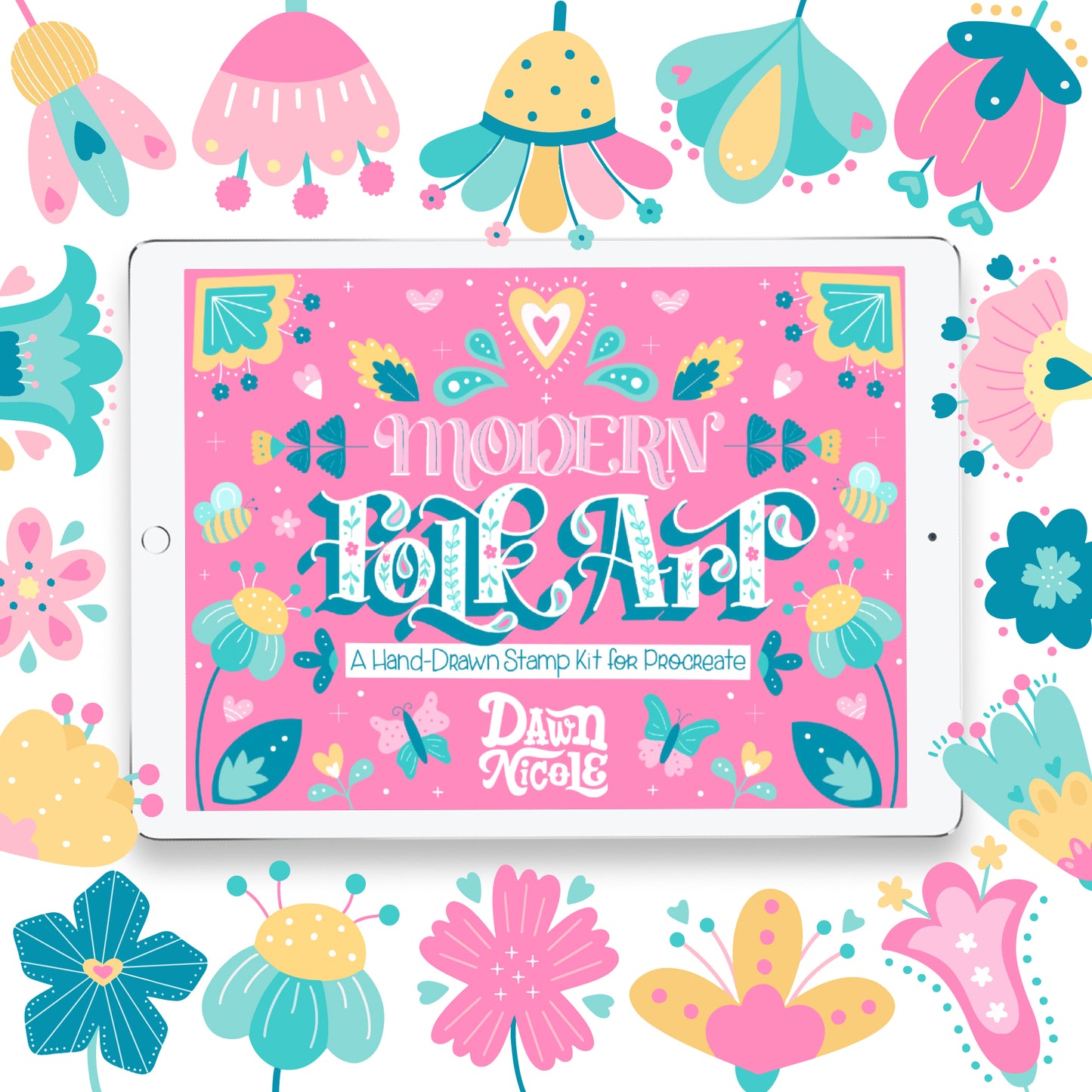 Modern Folk Art Stamp Kit for Procreate