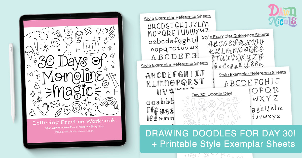 30 Days of Monoline Magic Workbook