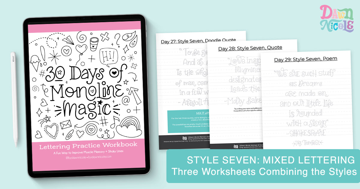 30 Days of Monoline Magic Workbook