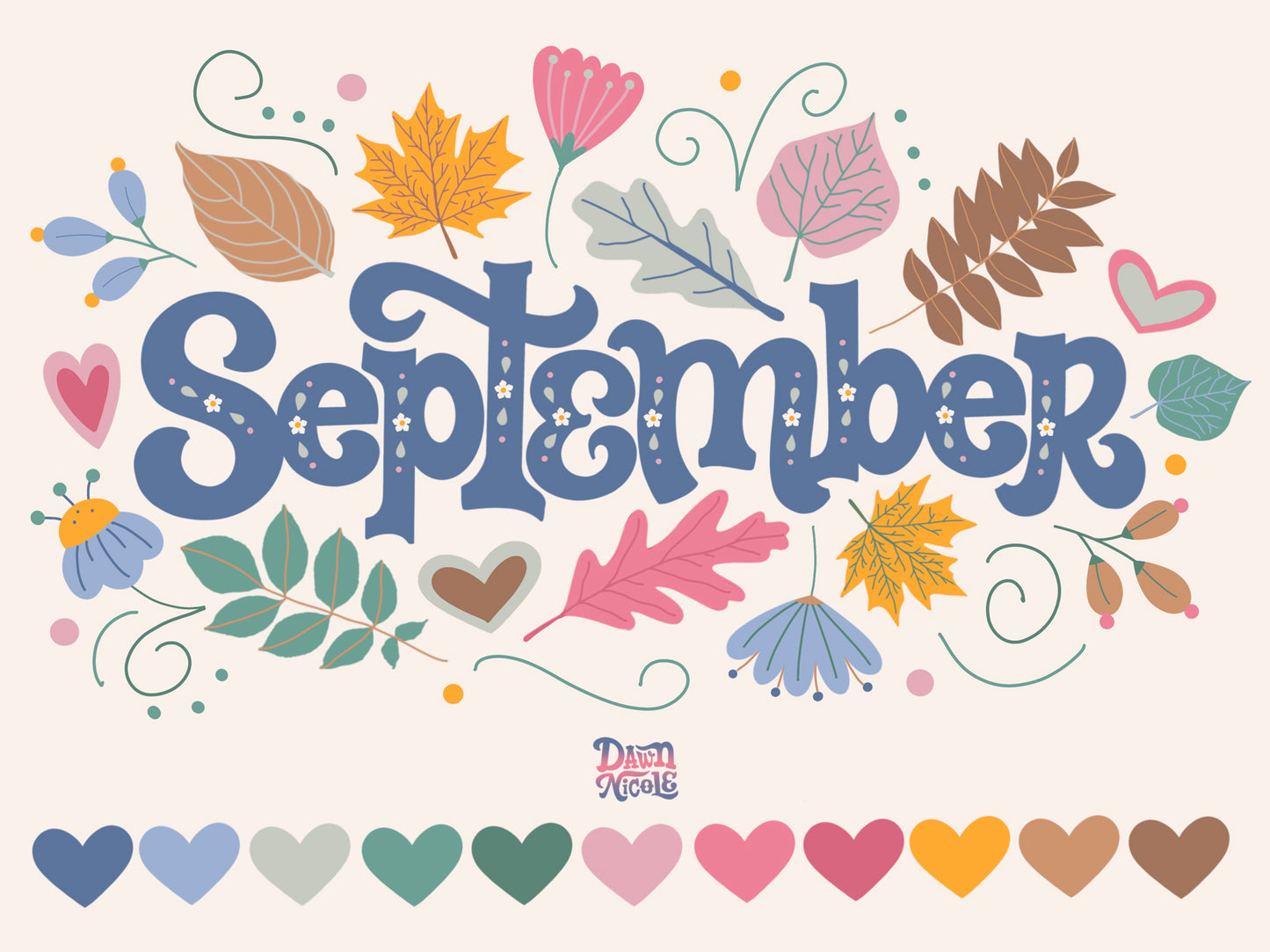Fall Leaves Mini Stamp Kit for Procreate
