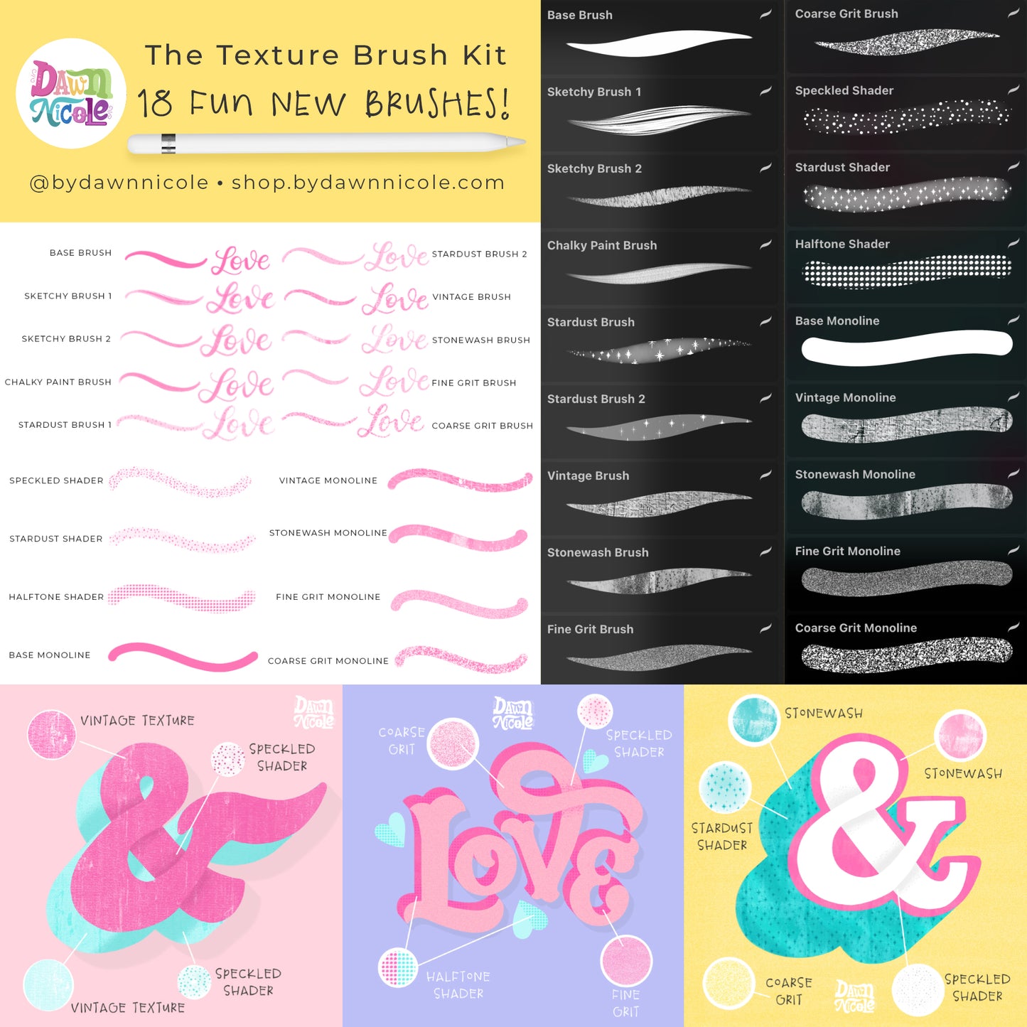 The Texture Brush Kit for Procreate