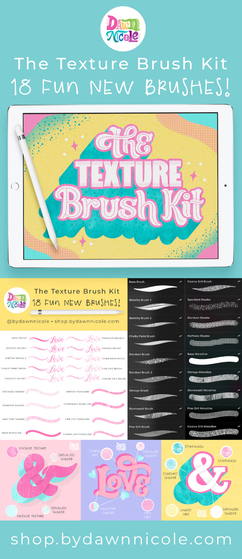 The Texture Brush Kit for Procreate