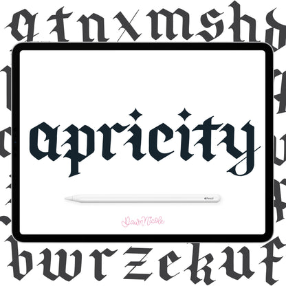 Apricity Lettering Style Workbook
