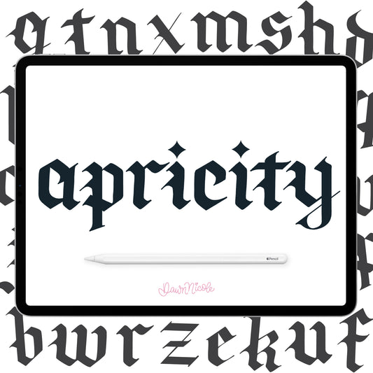 Apricity Lettering Style Workbook