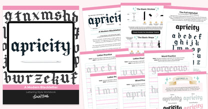 Apricity Lettering Style Workbook
