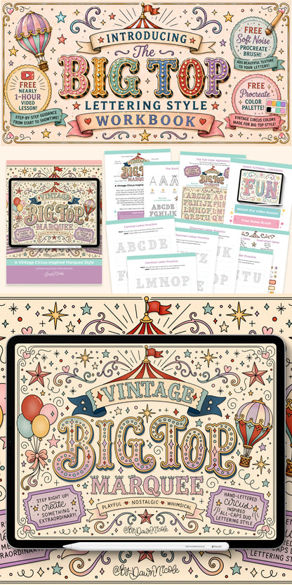 NEW! Big Top Lettering Style Workbook