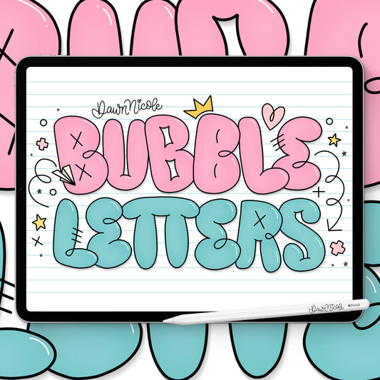 NEW! Playful Bubble Lettering Style Workbook