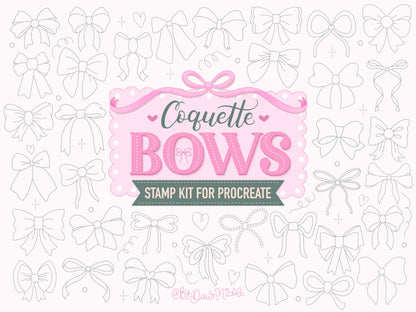 NEW! Coquette Bows Procreate Stamp Kit