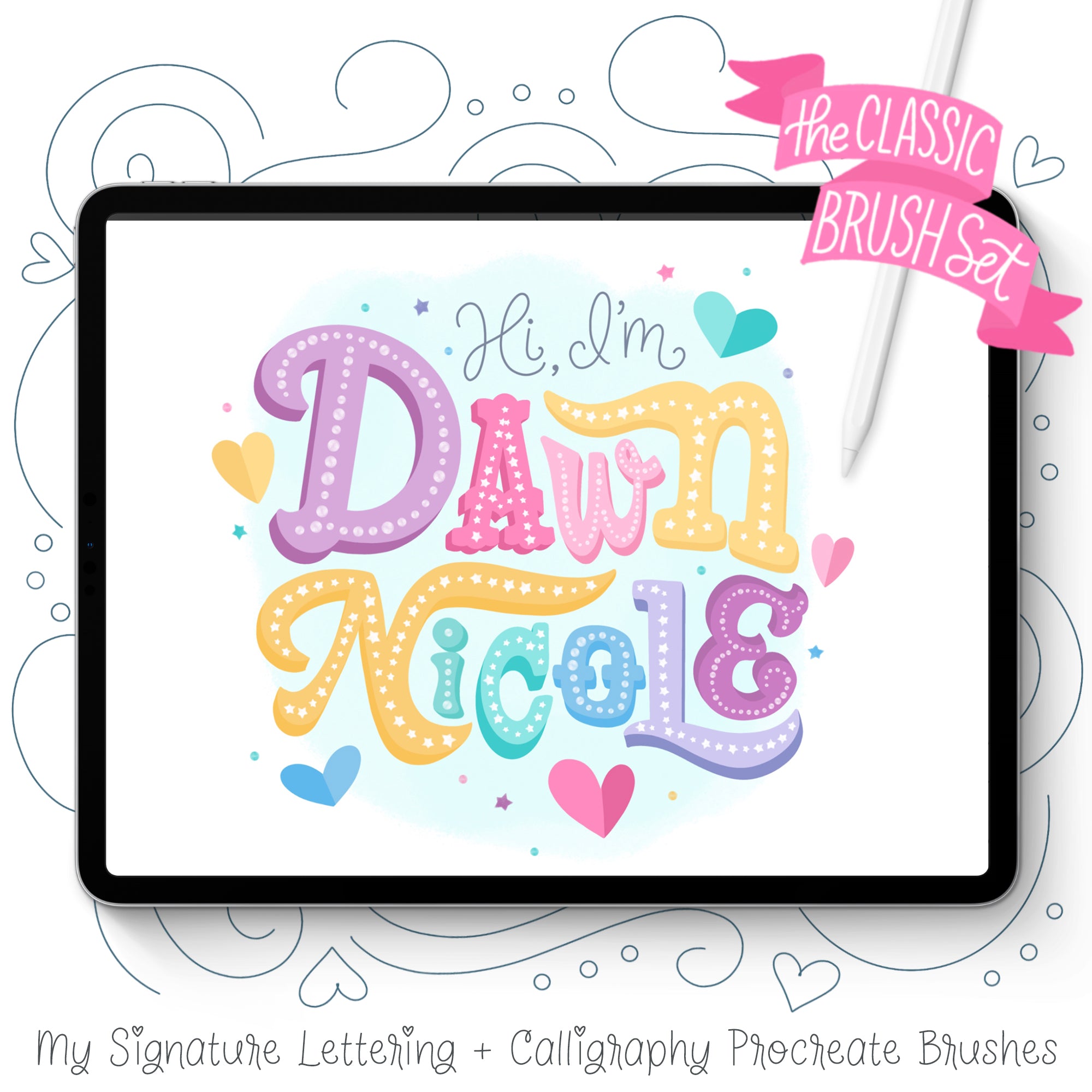 Dawn Nicole Original Procreate Brushes (Best Seller!) – Dawn Nicole 💖  Lettering Shop