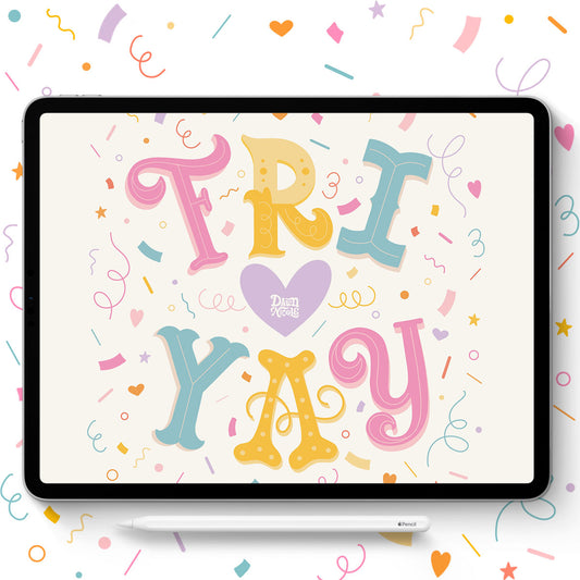 Confetti Lettering Art + Animation in Procreate
