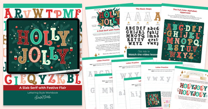 Holly Jolly Lettering Style Workbook