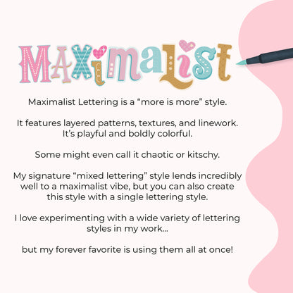 NEW! Maximalist Lettering Kit for Procreate