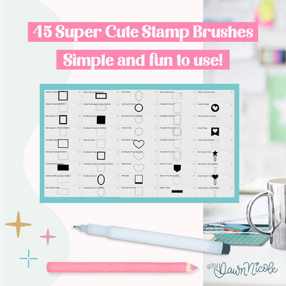 NEW! Super Cute Collage Stamp Kit for Procreate