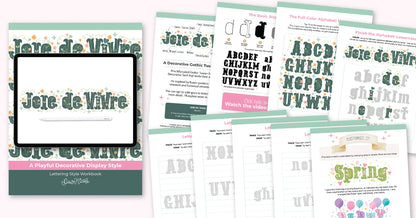 NEW! Joie de Vivre Lettering Style Workbook