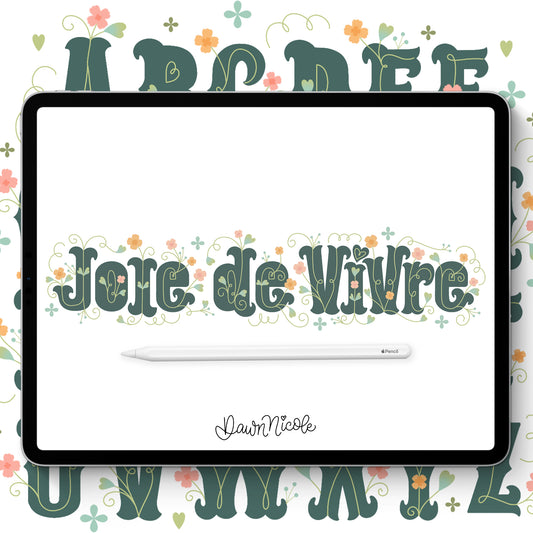 Joie de Vivre Lettering Style Workbook