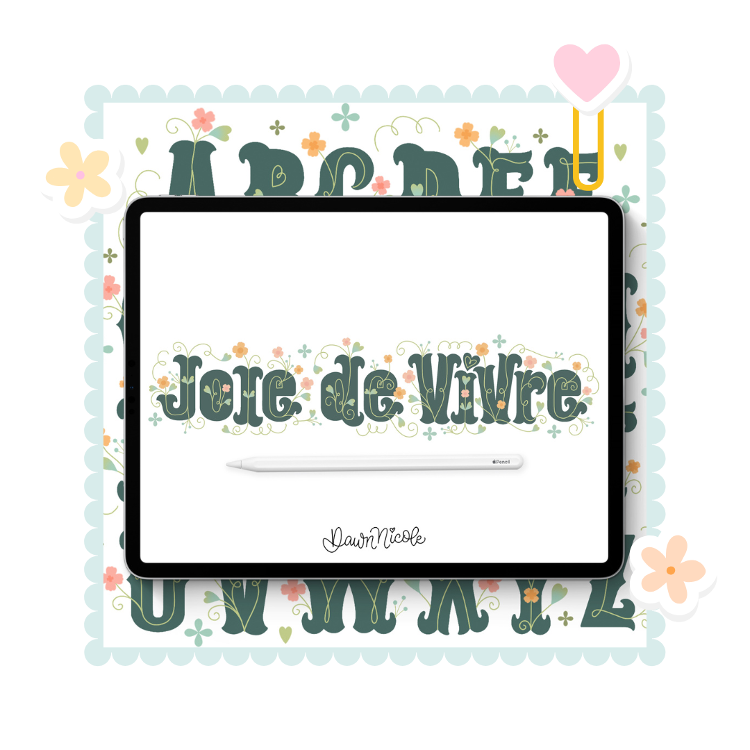 NEW! Joie de Vivre Lettering Style Workbook