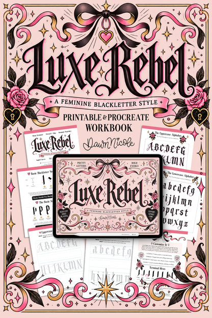 NEW! Luxe Rebel Lettering Style Workbook