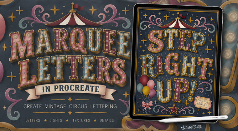 Marquee Letters in Procreate Class