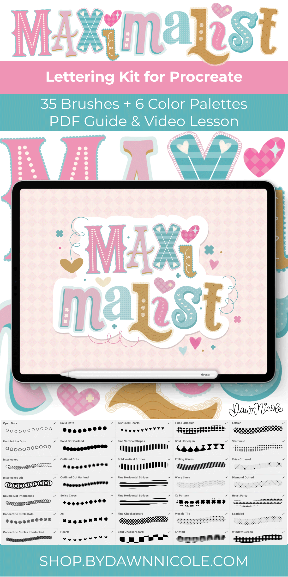 NEW! Maximalist Lettering Kit for Procreate