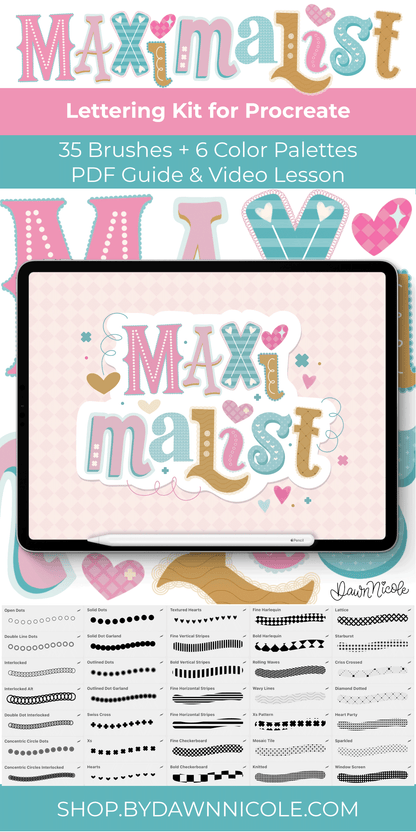 NEW! Maximalist Lettering Kit for Procreate