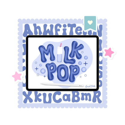 Milk Pop Lettering Style Workbook