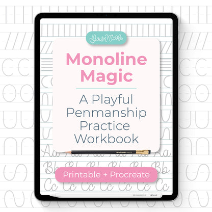 Monoline Magic: A Playful Penmanship Workbook