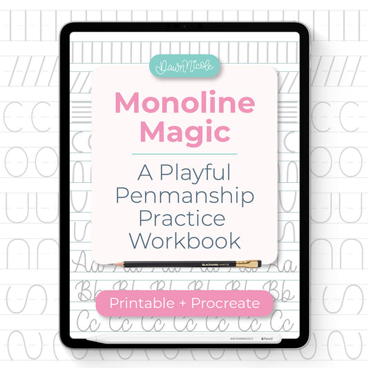 Monoline Magic: A Playful Penmanship Workbook
