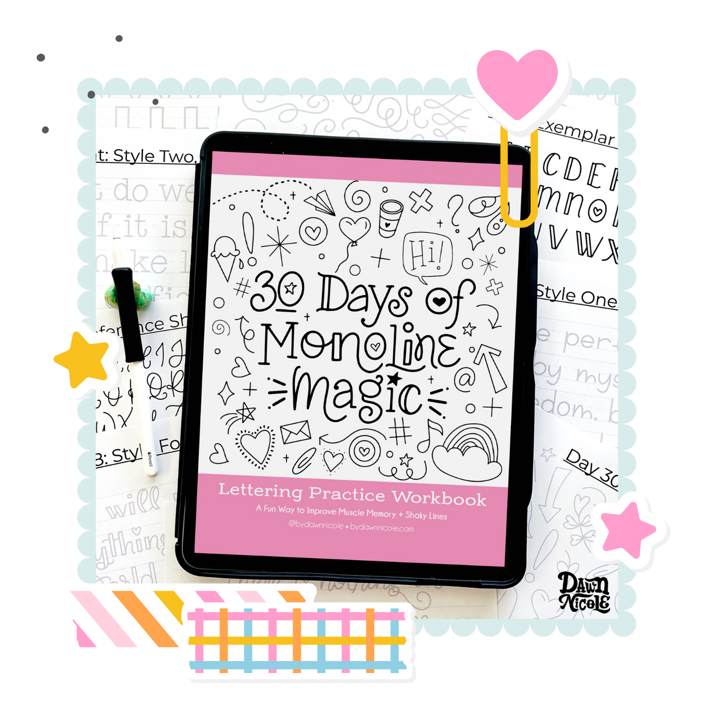 30 Days of Monoline Magic Workbook