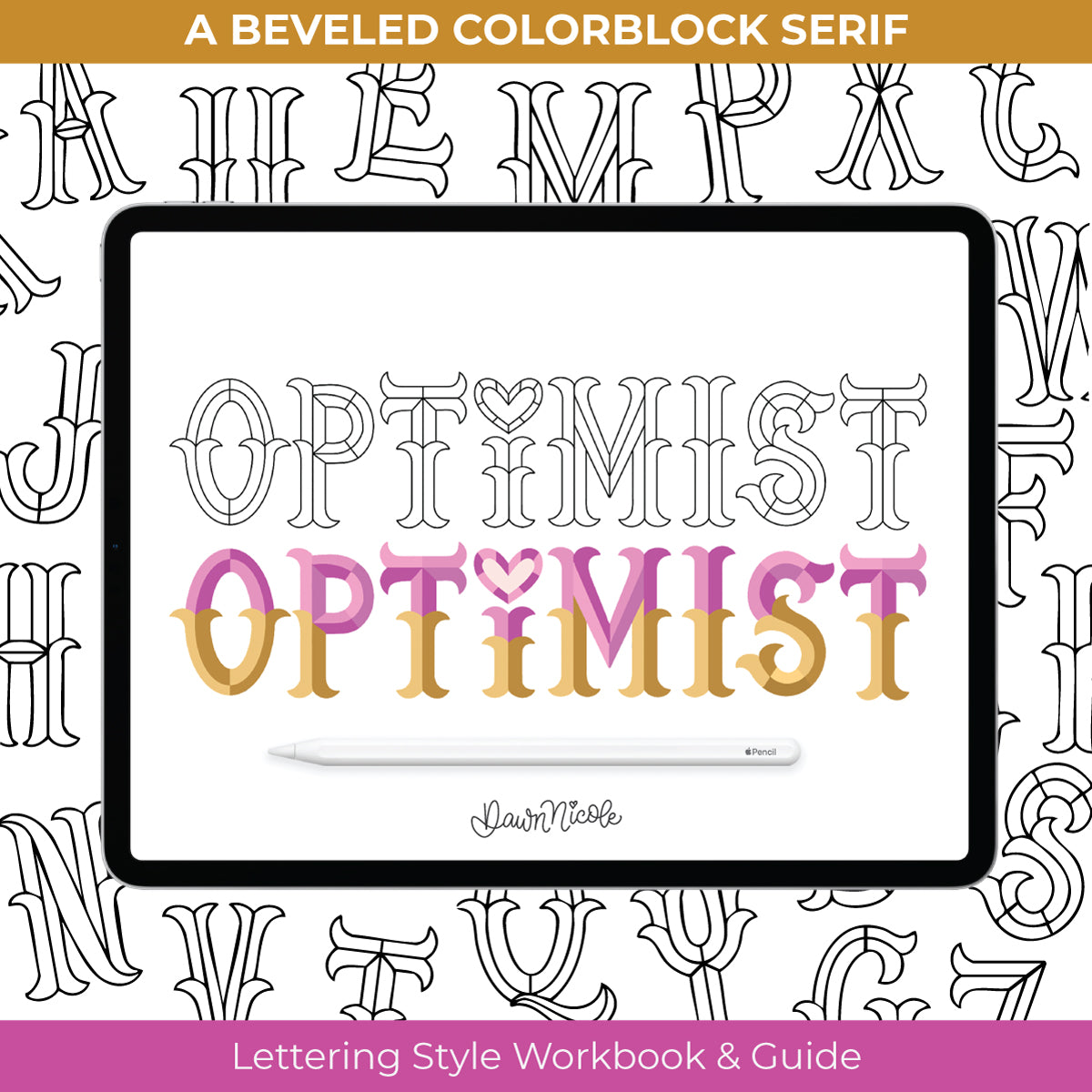 NEW! Optimist Lettering Style Workbook