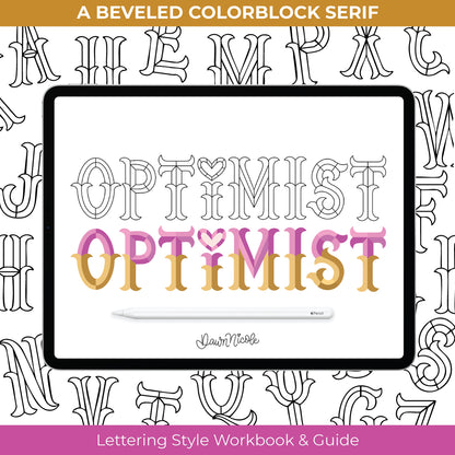 NEW! Optimist Lettering Style Workbook