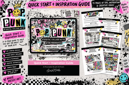 NEW! Pop Punk Digital Collage Kit for Procreate