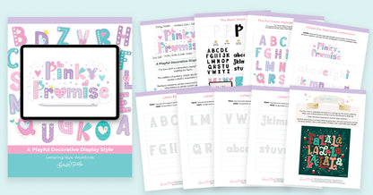 NEW! Pinky Promise Lettering Style Workbook