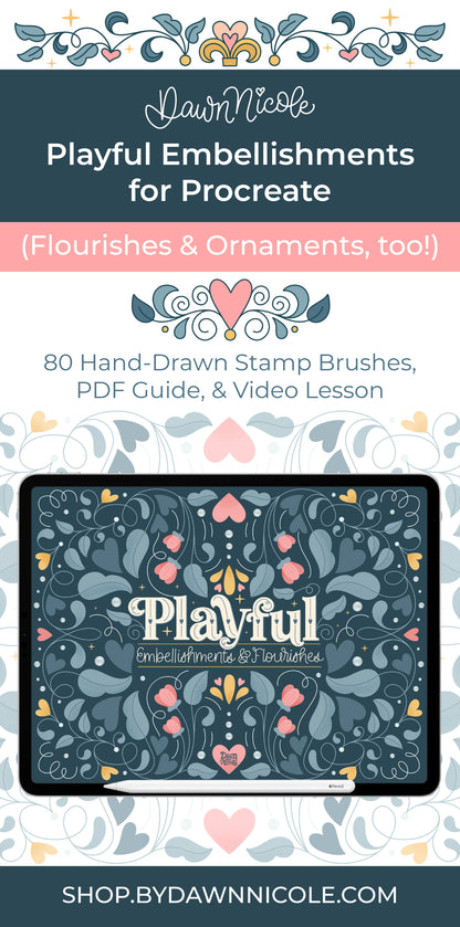 NEW! Playful Embellishments Stamp Kit for Procreate