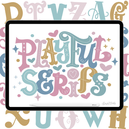 Playful Serifs Lettering Style Workbook