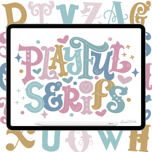 Playful Serifs Lettering Style Workbook