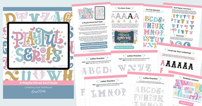 Playful Serifs Lettering Style Workbook