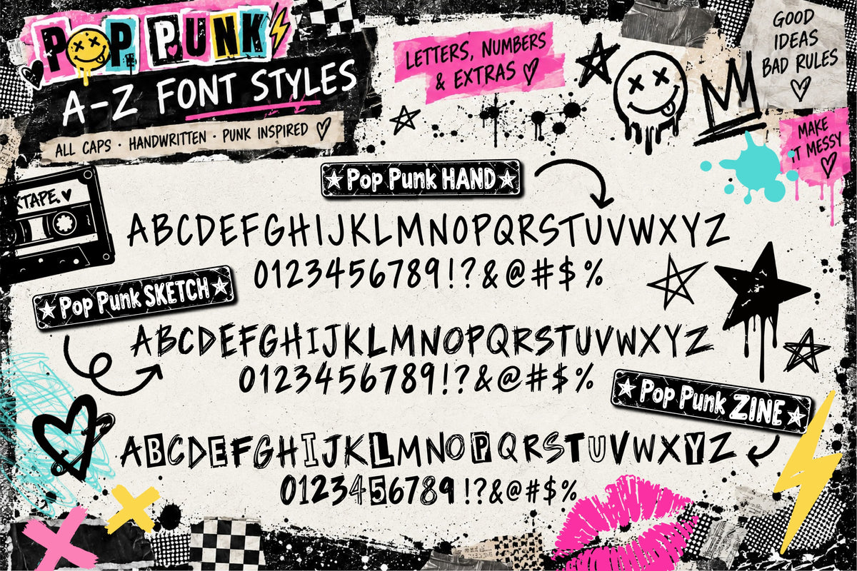 NEW! Pop Punk Digital Collage Kit for Procreate