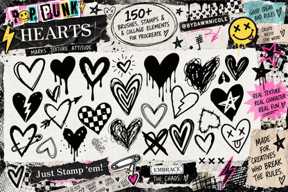 NEW! Pop Punk Digital Collage Kit for Procreate