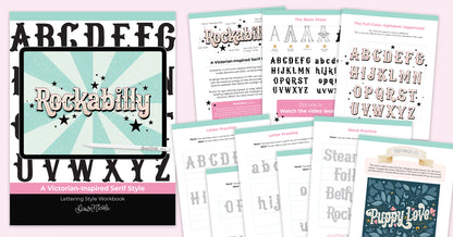 Rockabilly Lettering Style Workbook