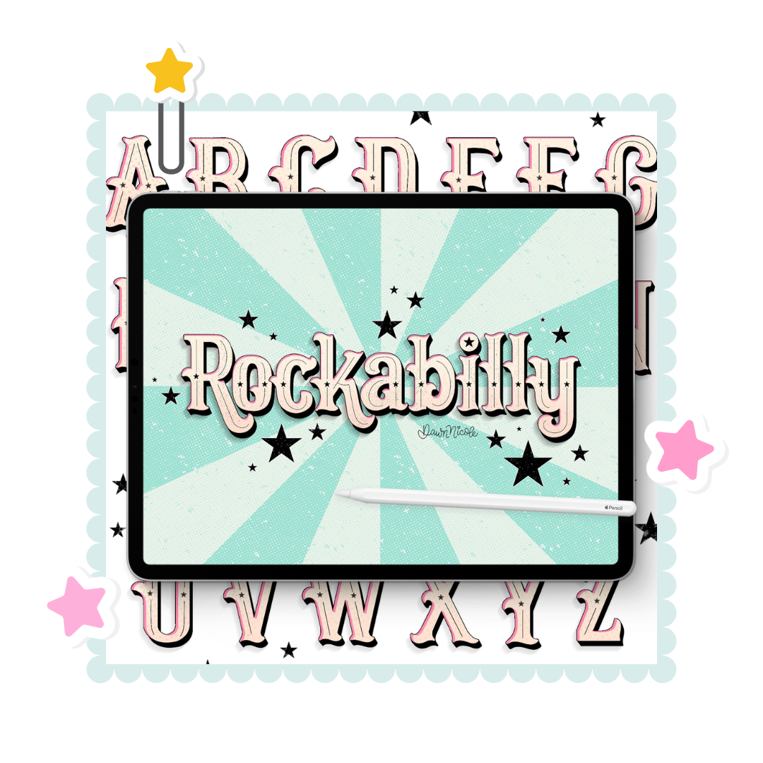Rockabilly Lettering Style Workbook
